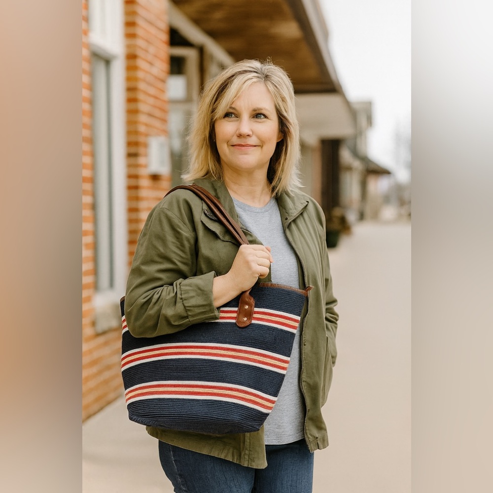 Studio Works Striped Shoulder Bag ( NWOT)